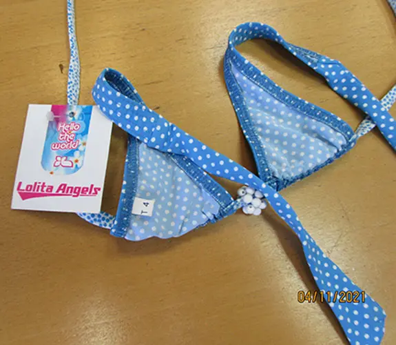 Foto uit de officiële melding: Lolita Angels Kinderbikini — risico: Verwonding & Verwurging