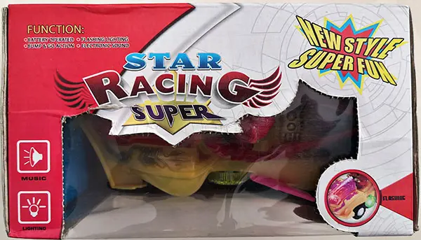 Photo from the official notice: Hua Xian Toys Star Racing Super toy car — choking risk