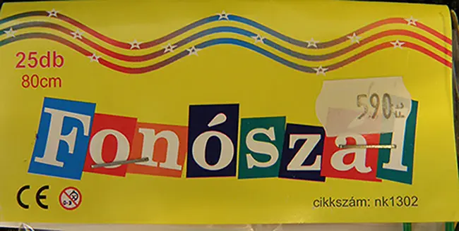 Photo de l’avis officiel: Fonószál Cordes en plastique — risque: Risque chimique