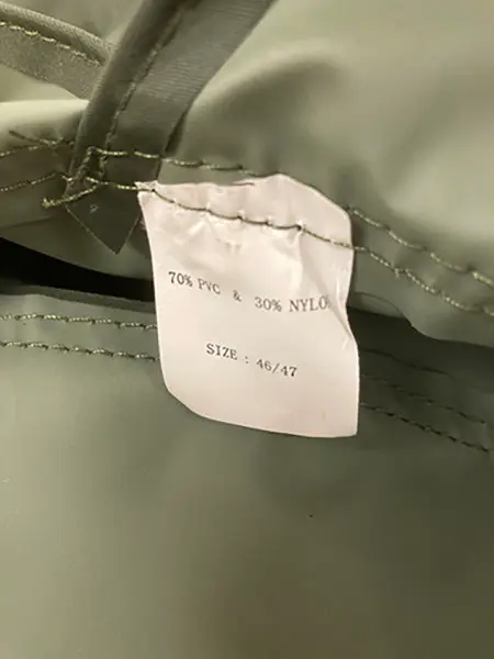 Photo de l’avis officiel: Biltema Vadarstövlar Bottes de wader — risque: Risque chimique & Environnement