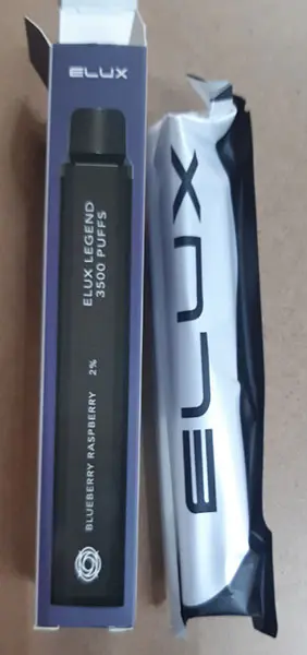 Photo from the official notice: Elux Legend Elux Legend 2% Salt Nic 3500 puffs disposable electronic cigarette — chemical risk