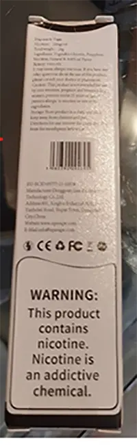 Foto aus der offiziellen Meldung: Trefoil Trefoil NPS 450 20mg/ml 2ml Einweg-elektronische Zigarette — Risiko: Chemikalie