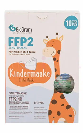 Photo from the official notice: BioGram (widerrechtliche Verwendung des Markenzeichens) particle filter mask — health risk