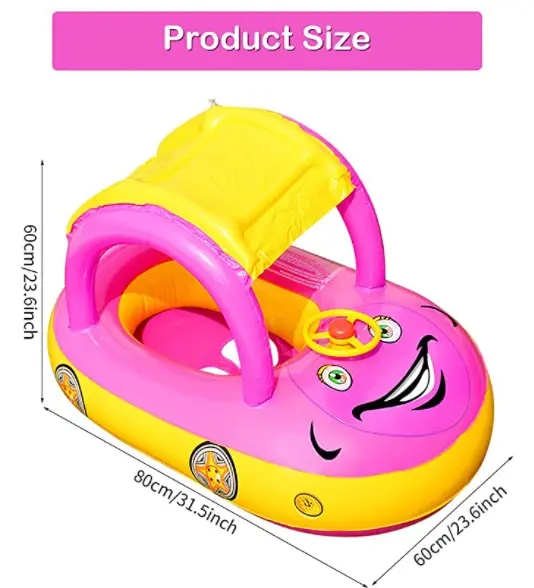 Foto do aviso oficial: O-Kinee Car Swimming Ring Coxia flutuante inflável — risco: Engasgamento & Afogamento