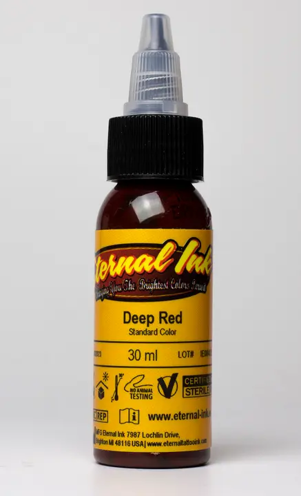 Foto dell’avviso ufficiale: Eternal Ink Deep Red Inchiostro del tatuaggio — rischio: Rischio chimico (A12/01885/21)