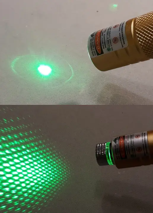 Foto uit de officiële melding: GREEN LASER POINTER Laserpointer — risico: Aantasting van het gezichtsvermogen (A12/01836/21)
