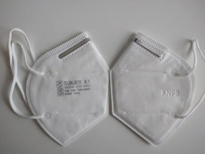Photo from the official notice: Sunjoy Self-suction filter KN95 Respiratory Protective Face Mask particle filter mask — health risk