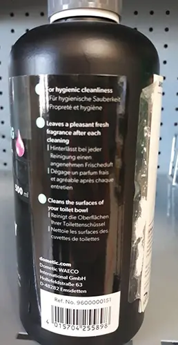 Photo from the official notice: Dometic, MOBILE LIVING - MADE EASY Liquide sanitaire pour chasse d'eau liquid detergent for toilets — chemical risk