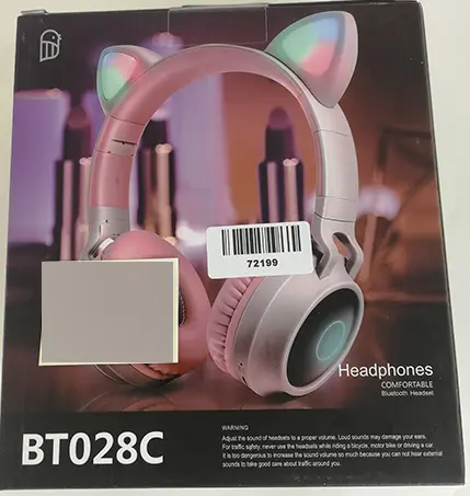 Photo from the official notice: Yongle Cat ear headphones — environment risk