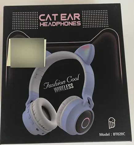 Photo from the official notice: Yongle Cat ear headphones — environment risk