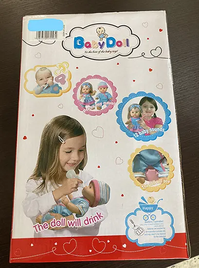Photo de l’avis officiel: 1213 Toys Baby Doll Poupée en plastique — risque: Risque chimique & Environnement