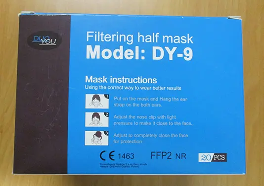 Photo de l’avis officiel: DuoYou Filtering half mask Masque filtre à particules — risque: Risque sanitaire/autre
