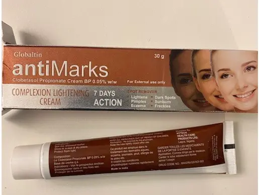 Photo de l’avis officiel: antiMarks Lightening cream Crème éclaircissante pour la peau — risque: Risque chimique