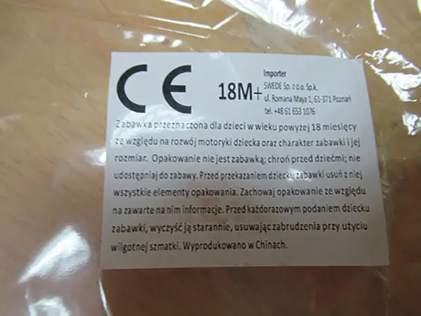 Foto dell’avviso ufficiale: Kostka pluszowa Peluche giocattolo — rischio: Rischio chimico