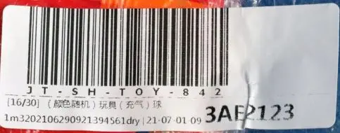 Photo from the official notice: Inflatable25cm Balloon Water Game Beach Sport Ball plastic ball — chemical risk