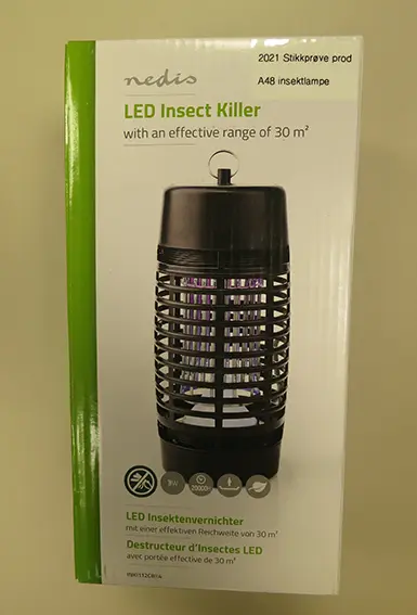Photo from the official notice: Nedis insect killer — environment risk