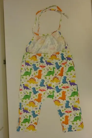 Foto uit de officiële melding: Bxstidho Combinaisons Fille sans manche été barboteuse shorts salopette enfant fille 1-6 ans tenues imprimées  — risico: Verwurging