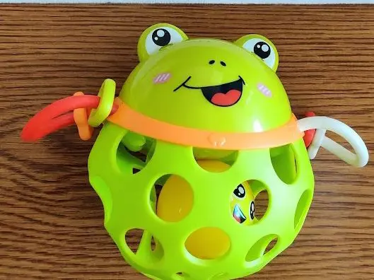 Photo from the official notice: Plastic Baby Teether Hand Grasping Ball Toys Plast plastic toy — choking & damage to hearing risk