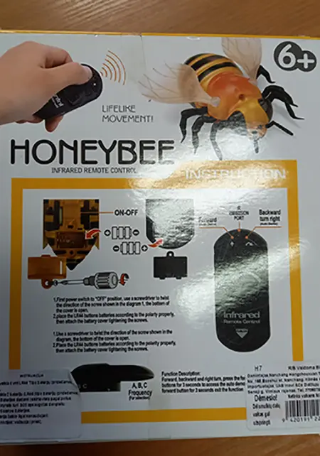 Foto dell’avviso ufficiale: HONEYBEE Api radiocomandate (a distanza) — rischio: Ambiente