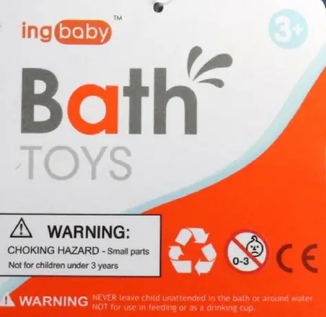 Foto do aviso oficial: Ing Baby Baby Bathing Floating Soft Rubber Animals Water Tu Brinquedo de banho — risco: Engasgamento & Sufocamento