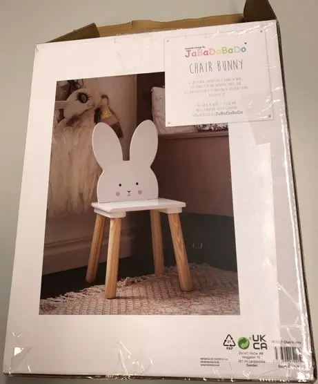 Foto aus der offiziellen Meldung: Jabadabado AB Kids Chair Bunny Kinderstuhl — Risiko: Strangulierung