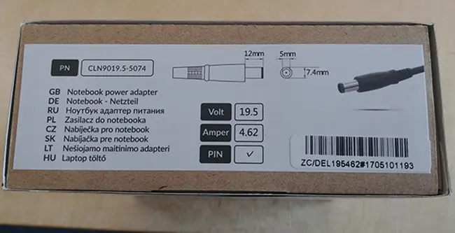 Photo de l’avis officiel: cellevia POWER Notebook power adapter Adaptateur d’alimentation — risque: Choc électrique
