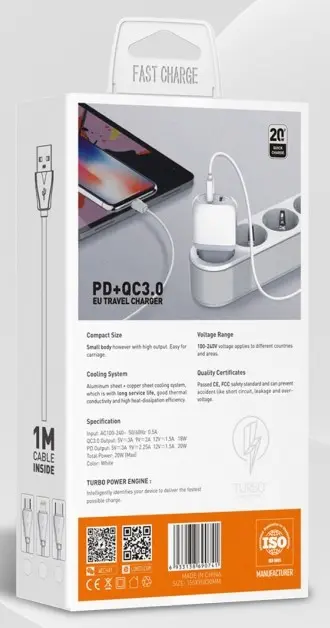 Foto aus der offiziellen Meldung: LDNIO EU Travel Charger USB-Ladegerät — Risiko: Elektrischer Schlag (A12/00197/22)