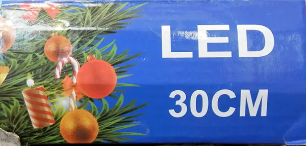 Photo de l’avis officiel: Merry Christmas LED 30CM Chaîne d’éclairage — risque: Brûlures & Choc électrique