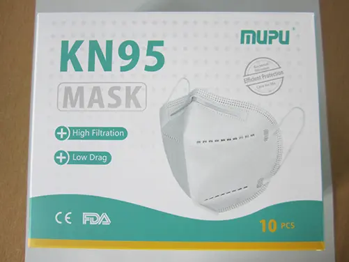 Foto aus der offiziellen Meldung: MUPU KN95 MASK Partikelfiltermaske — Risiko: Gesundheitsrisiken/Sonstige