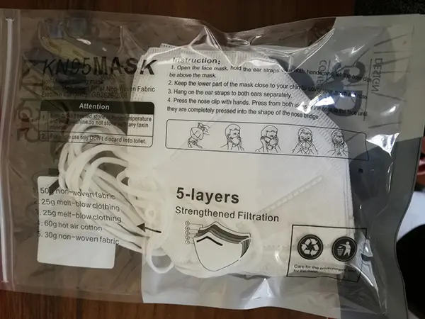 Foto aus der offiziellen Meldung: DB BIOTECH Particulate respirator HG-KN95 Partikelfiltermaske — Risiko: Gesundheitsrisiken/Sonstige