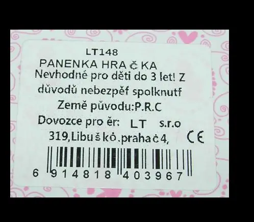 Foto do aviso oficial: Rainbow GIRLS Rainbow GIRLS [COUNTERFEIT] Boneca de plástico — risco: Químico