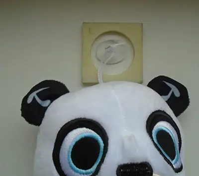Foto aus der offiziellen Meldung: PANDA with a suction cup Plüschspielzeug — Risiko: Ersticken