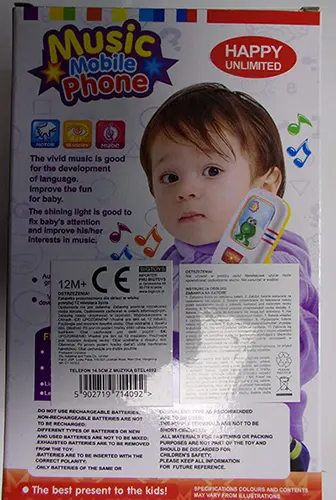 Foto do aviso oficial: Music Mobile Phone Telefone do brinquedo — risco: Lesões auditivas
