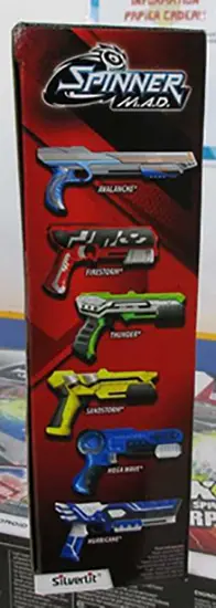 Foto uit de officiële melding: Spinner Mad ADVANCED SINGLE SHOT BLASTER - METEROID Speelgoedpistool — risico: Aantasting van het gezichtsvermogen