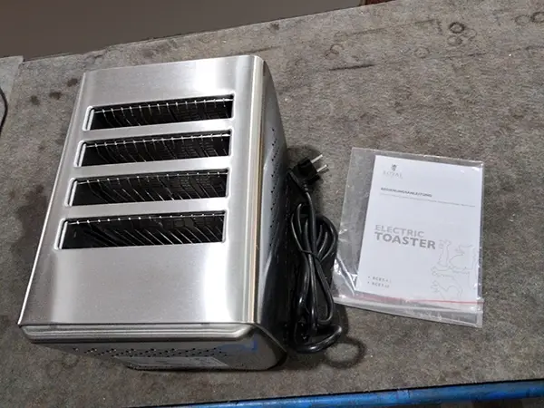 Photo de l’avis officiel: ROYAL catering Automatic Toaster Grille-pain électrique — risque: Brûlures & Incendie