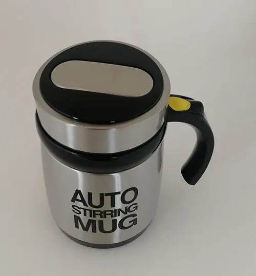 Photo from the official notice: Auto Stirring Mug — environment risk
