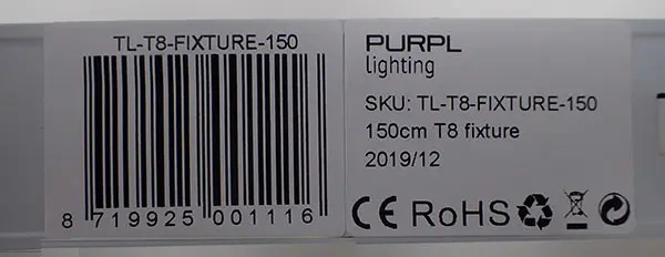 Foto aus der offiziellen Meldung: PURPL Lighting Support Tube LED LED-Röhre Licht — Risiko: Elektrischer Schlag