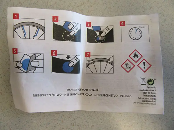 Photo de l’avis officiel: Walfort Tyre Repair Kit Kit de réparation des pneus — risque: Risque chimique