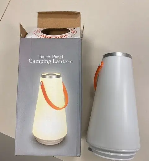 Photo de l’avis officiel: Touch Panel Camping Lantern Lanterne LED — risque: Risque chimique & Environnement