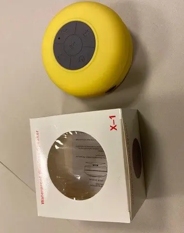 Foto uit de officiële melding: X-1 Waterproof wireless speaker Luidspreker — risico: Chemische risico's & Milieu