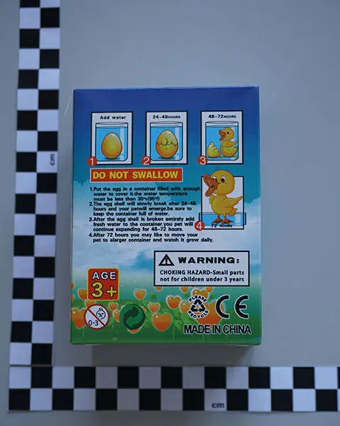 Foto do aviso oficial: BIGTOYS Growing Pet Brinquedo expansível — risco: Engasgamento & Ferimentos