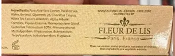 Photo de l’avis officiel: Fleur de Lis Papaya Brightening Gel Gel éclaircissant la peau — risque: Risque chimique
