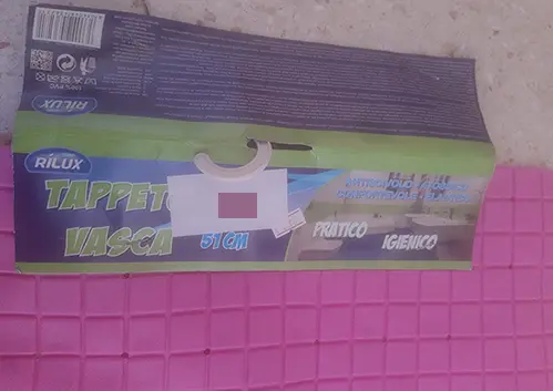 Photo de l’avis officiel: RILUX RILUX Tapis de bain — risque: Risque chimique