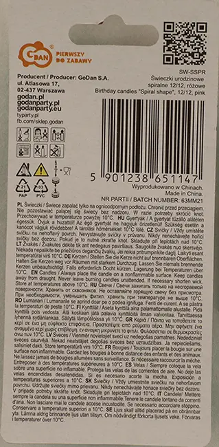 Foto aus der offiziellen Meldung: GoDan Candles Kerzen Set — Risiko: Feuer