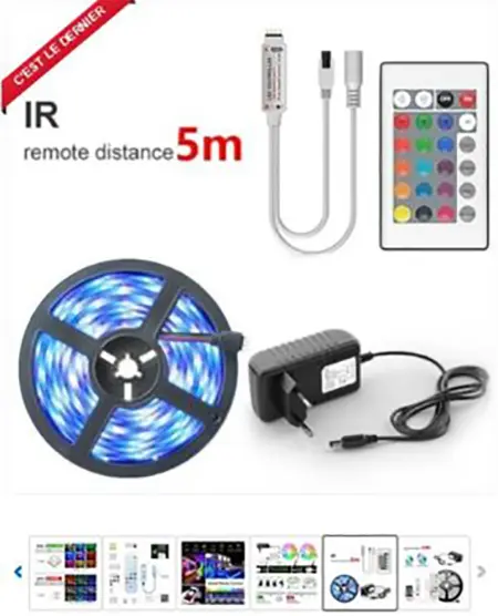 Photo from the official notice: Light string — electric shock risk