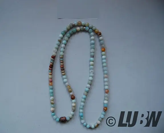 Foto aus der offiziellen Meldung: COAI coai Unisex 108 Mala aus Vielfärbig Amazonit mit BuddhaKopf Armband — Risiko: Chemikalie
