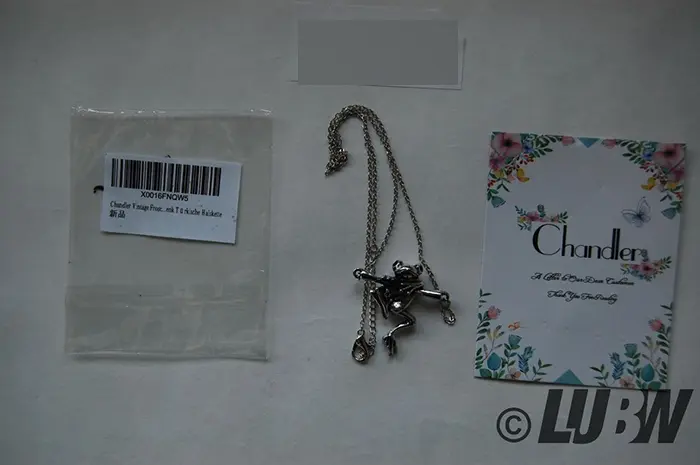 Photo de l’avis officiel: Chandler Chandler Vintage Frosch Tier Anhänger Halskette für Frauen Mannen Einfache Silber Süße Patina Schlüs  — risque: Risque chimique