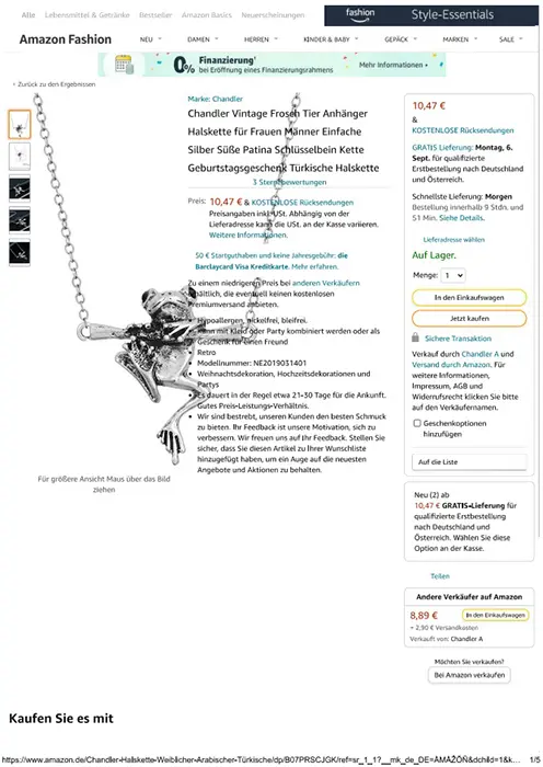 Photo de l’avis officiel: Chandler Chandler Vintage Frosch Tier Anhänger Halskette für Frauen Mannen Einfache Silber Süße Patina Schlüs  — risque: Risque chimique