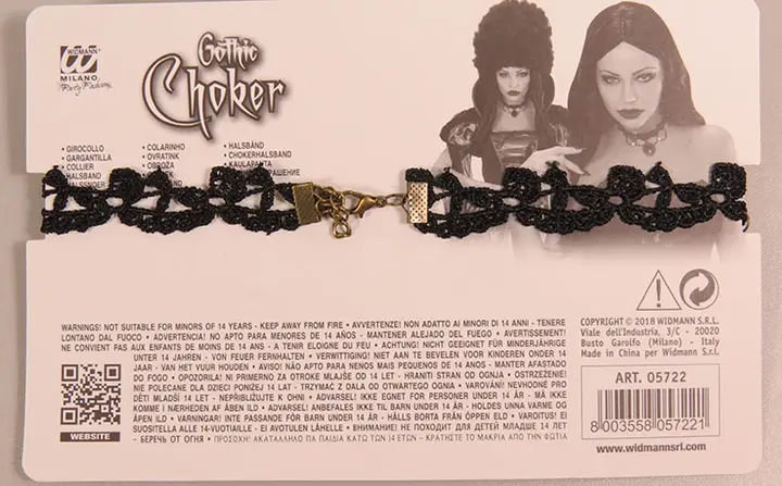 Photo de l’avis officiel: Gothic Choker Chokerhalsband mit Amulett Collier — risque: Risque chimique