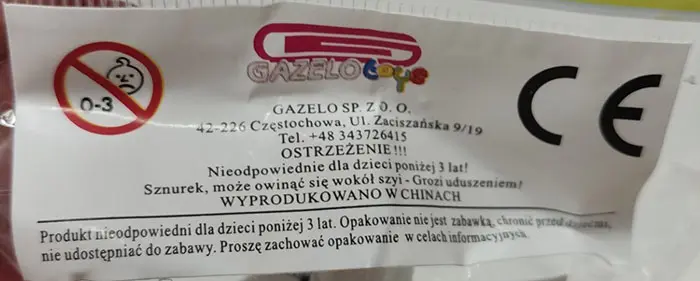 Foto del aviso oficial: Gazelo Toys Trabka Trompeta de juguete — riesgo: Atragantamiento & Lesiones auditivas